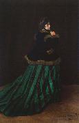 Claude Monet The Woman in the Green Dress, oil painting on canvas